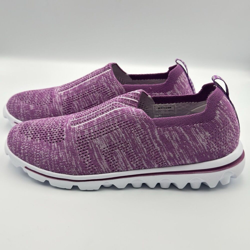 Propet Women's TravelActive Stretch Slip-On Shoes, Berry, 12 M - Picture 2 of 11